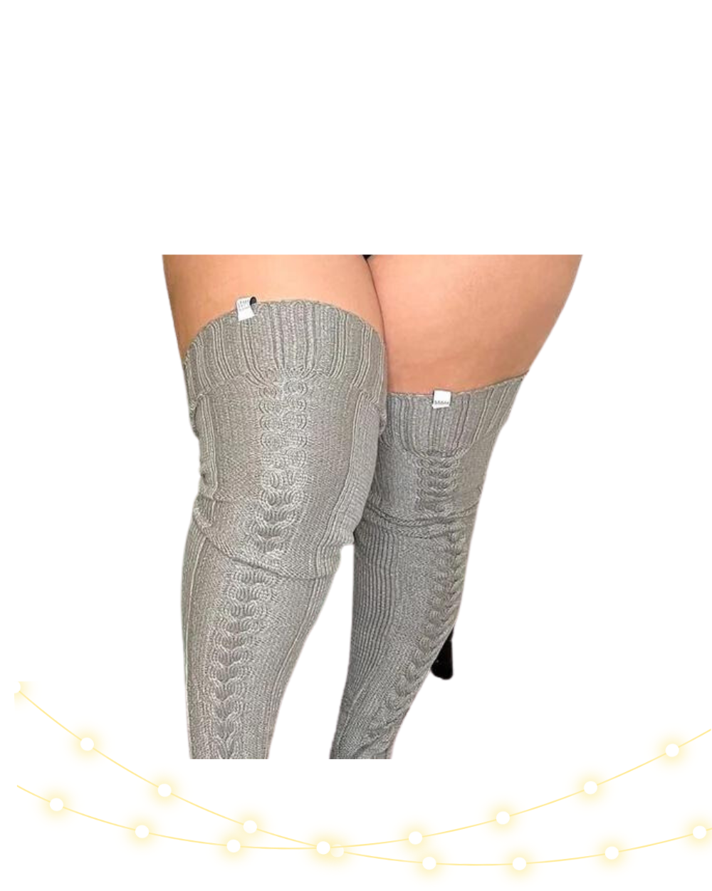 Cable Knit Thigh High Warm and Cozy Socks from our "Baby It's Cold Outside!" Collection